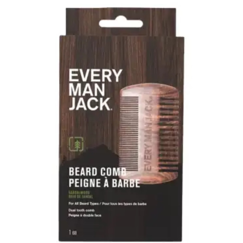 EVERY MAN JACK Beard Comb Brush Men’s Sandalwood BRAND NEW